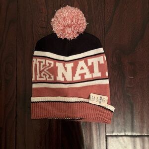 Stylish Knit Beanie - Pink and Black